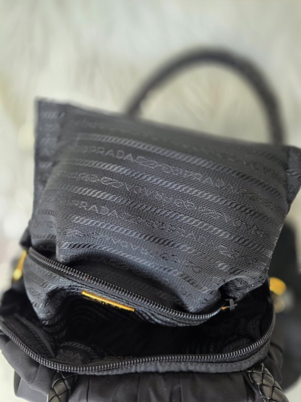 Authenticated Prada Tessuto Bow Two Way Bag - Picture 14 of 17